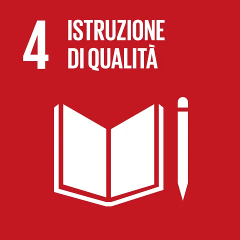 Icona obiettivo di sviluppo sostenibile 4